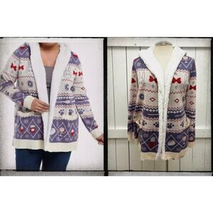 Hot Topic Plus Size 3 Studio Ghibli Fair Isle‎ Kiki Open Cardigan Sweater 3X New